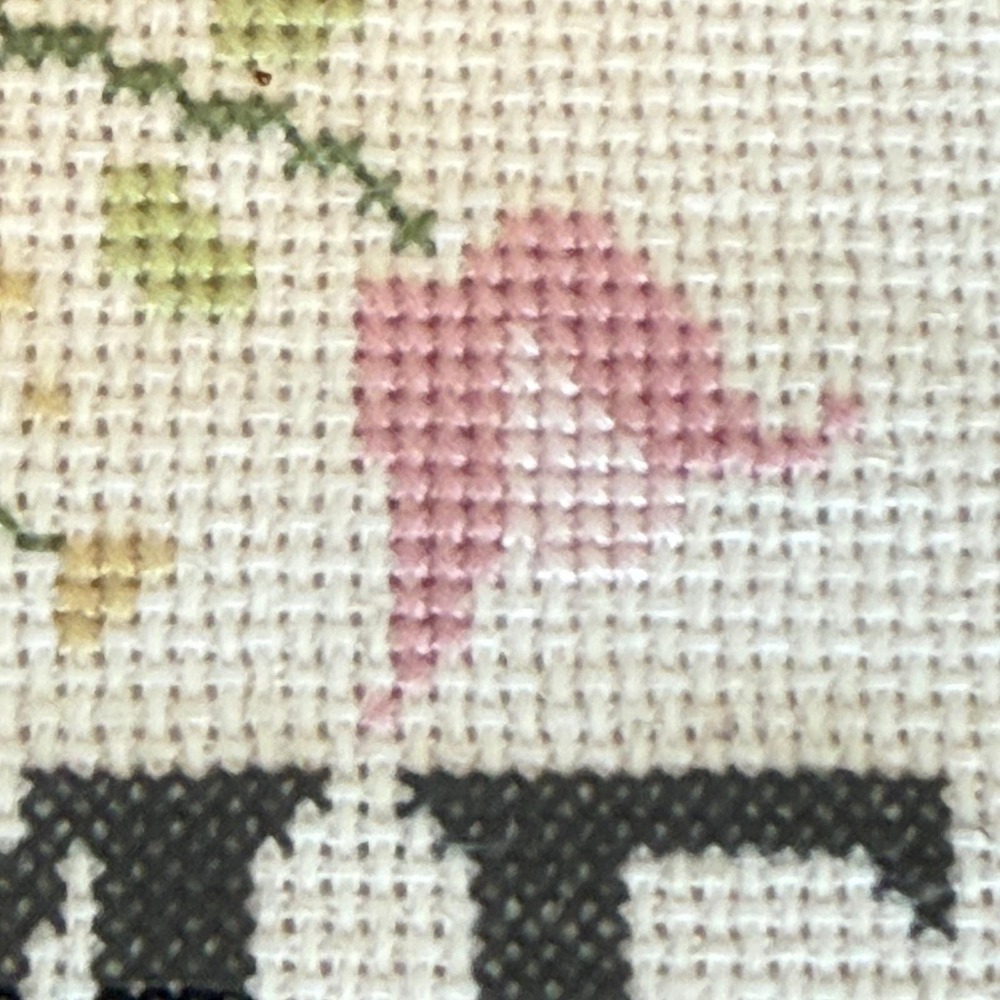 Vintage Framed Needlepoint "WELCOME" Sampler Floral Vine 20x12 Cottage Decor - Picture 11 of 16